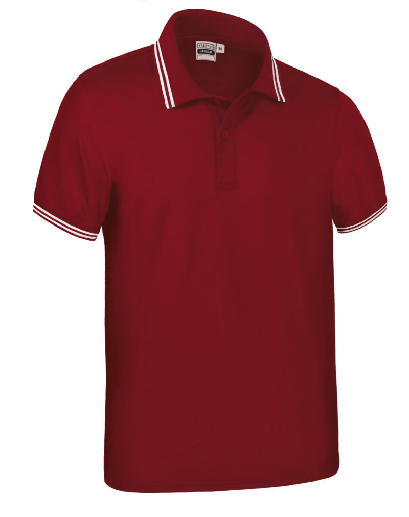 POVAJAGRB Κοντομάνικο Polo Shirt JAGUAR - Lotto Κόκκινο-Λευκό