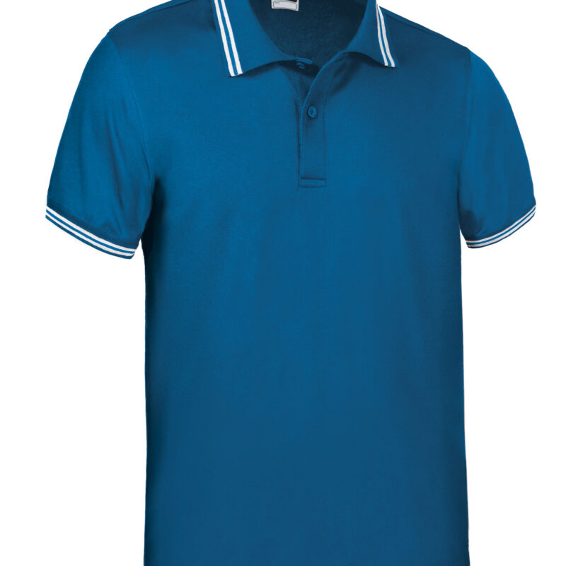 POVAJAGYB Κοντομάνικο Polo Shirt JAGUAR - Ρουά Μπλε-Λευκό