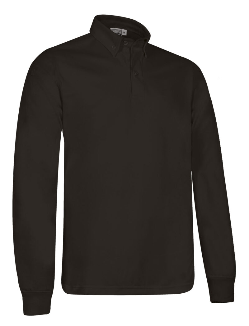 POVAKRING Μακρυμάνικο Sports Polo KRITAN - Μαύρο
