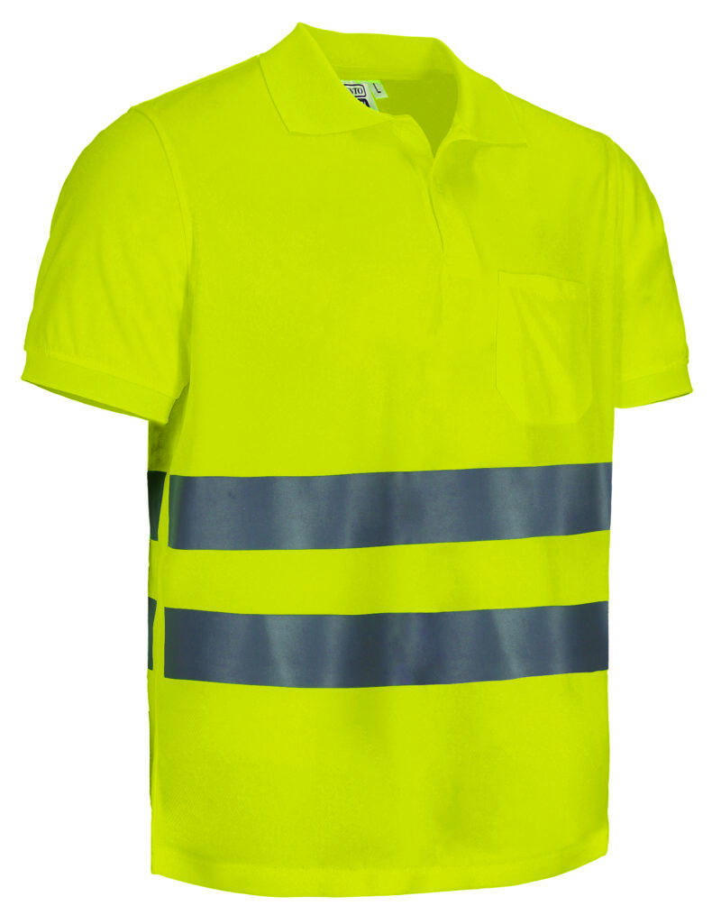 POVALEXAF Υψηλής ορατότητας S/S Polo Shirt LEXINGTON - Fluo Κίτρινο