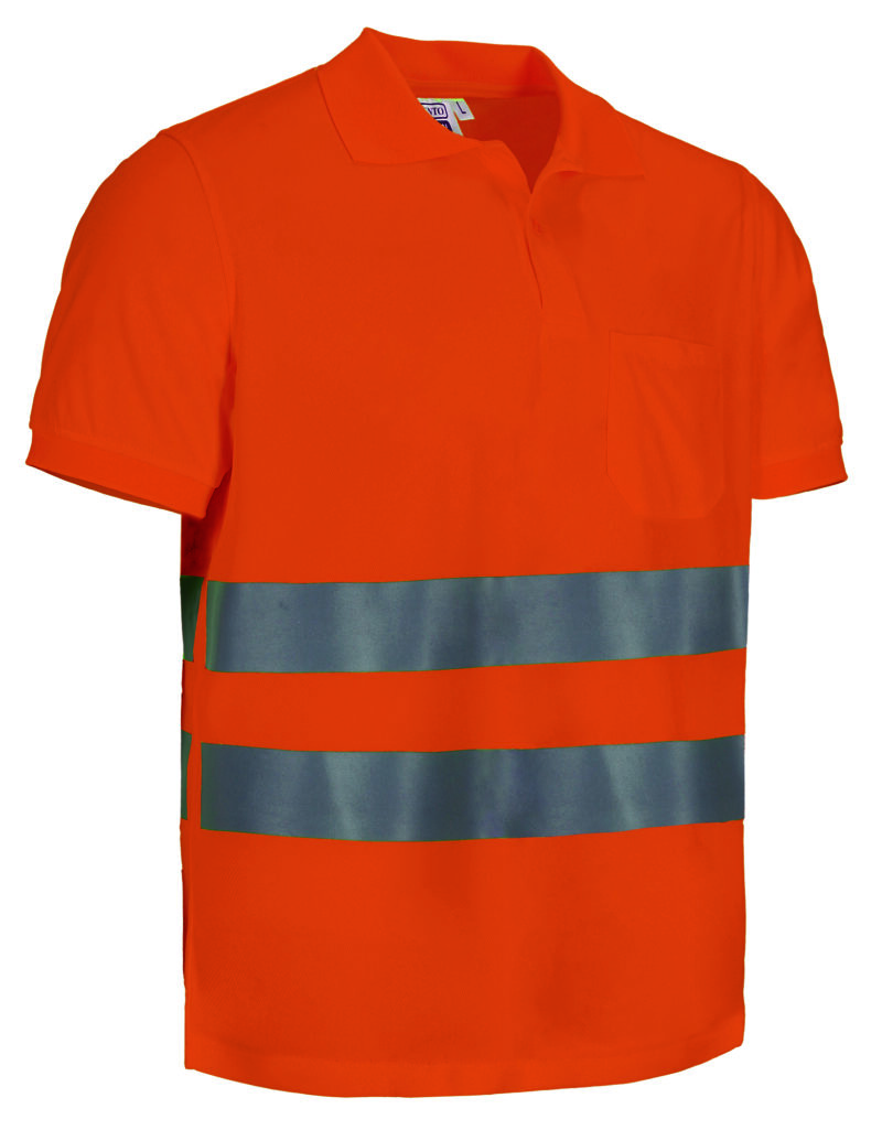 POVALEXNF Υψηλής ορατότητας S/S Polo Shirt LEXINGTON - Fluo Πορτοκαλί