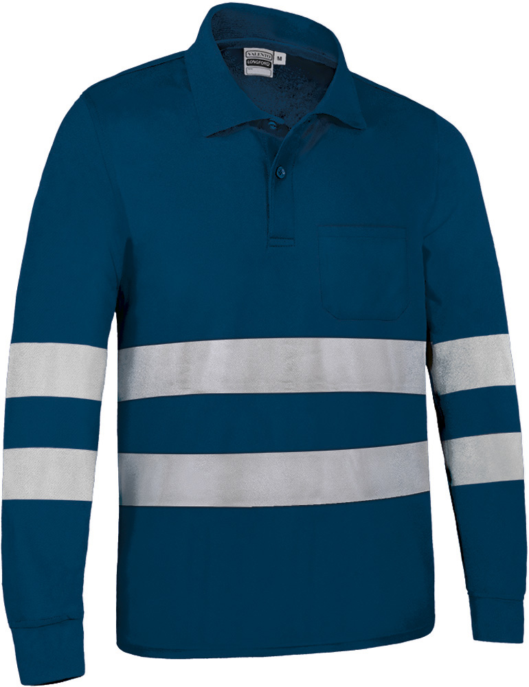 POVALONMR Μακρυμάνικο Polo Shirt LONGFORD - Μπλε navy Orion