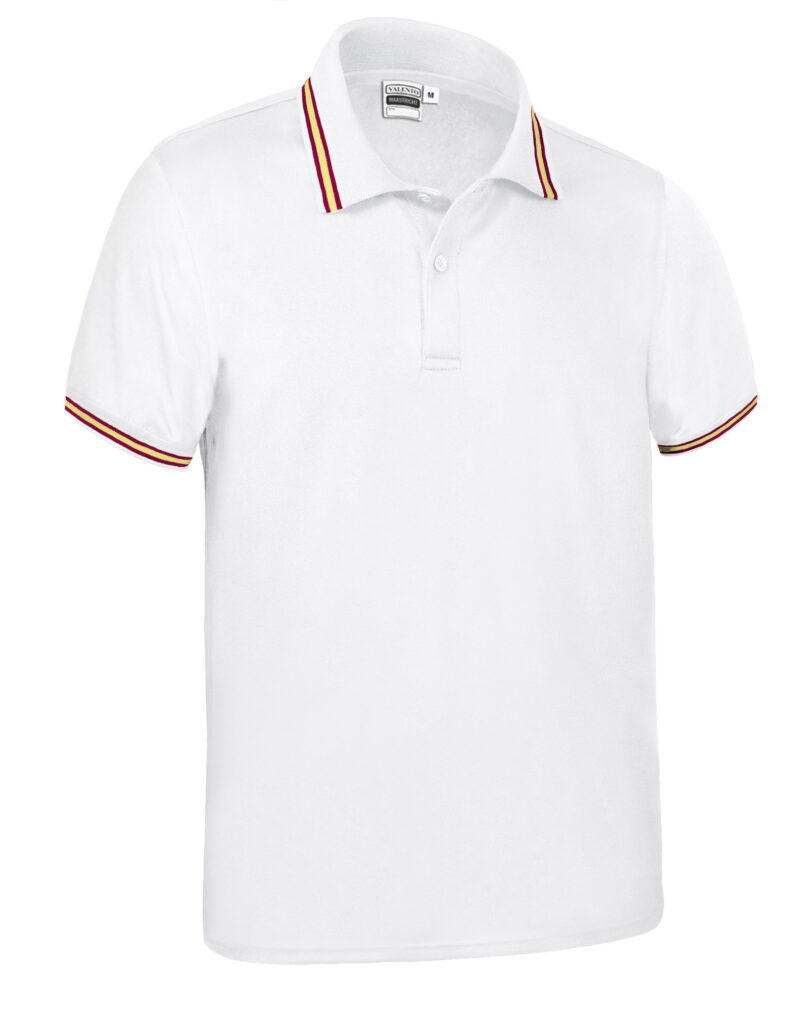 POVAMAABE Κοντομάνικο Polo Shirt MAASTRICHT - Λευκό-Spanish Flag