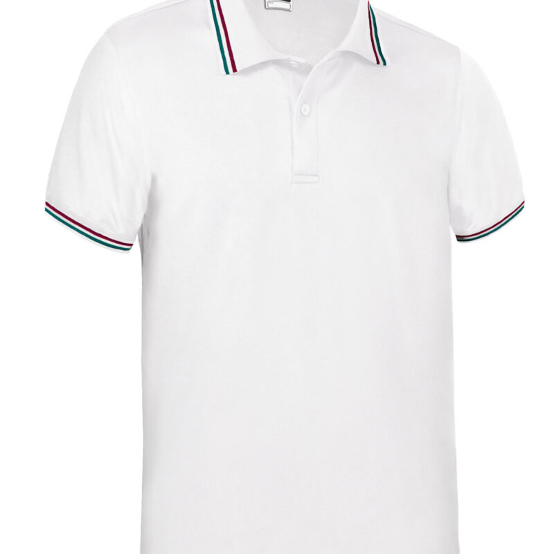 POVAMAABI Κοντομάνικο Polo Shirt MAASTRICHT - Λευκό-Italian Flag