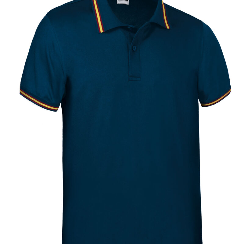POVAMAAME Κοντομάνικο Polo Shirt MAASTRICHT - Orion Μπλε σκούρο Μπλε-Spanish Flag