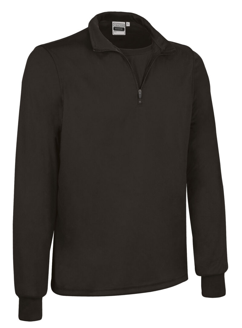 POVANAING Μακρυμάνικο Polo Shirt NAIROBI - Μαύρο