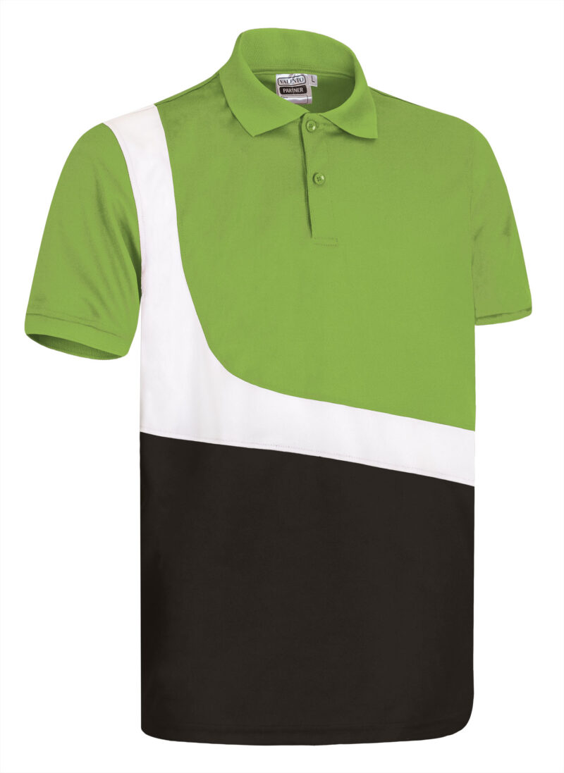 Κοντομάνικο Polo Shirt PARTNER - Μήλο Πράσινο-Λευκό-Μαύρο