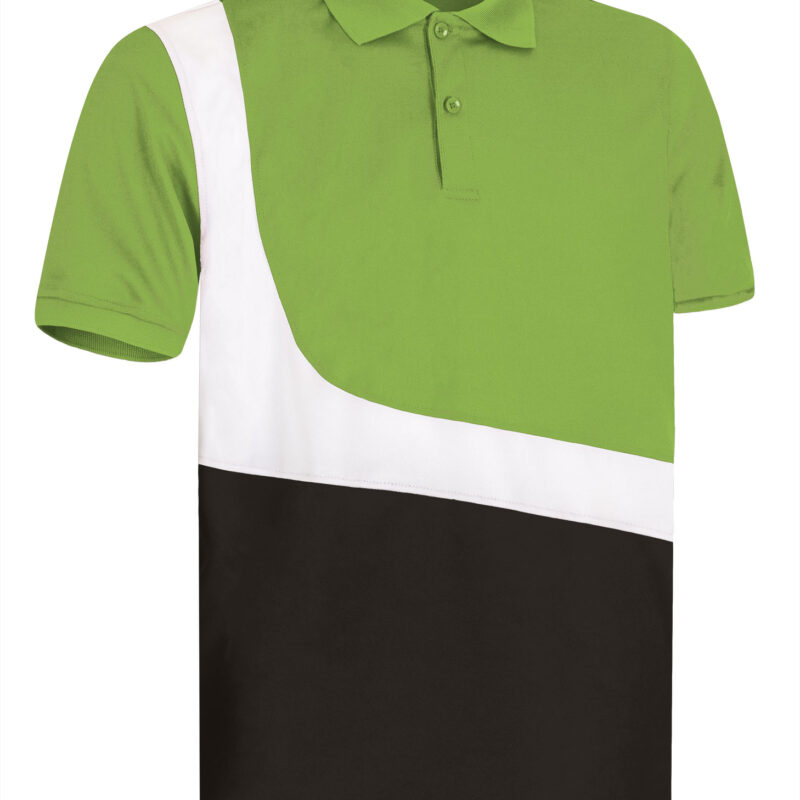 POVAPARMB Κοντομάνικο Polo Shirt PARTNER - Μήλο Πράσινο-Λευκό-Μαύρο