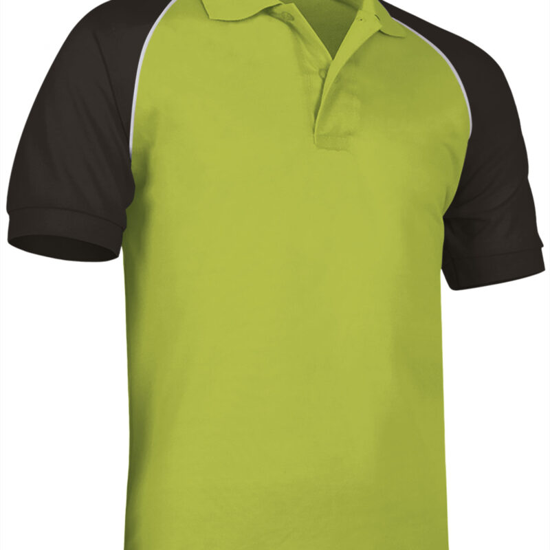 POVARGCPN Κοντομάνικο Polo Shirt VENUR - Pistachio Πράσινο-Μαύρο-Λευκό