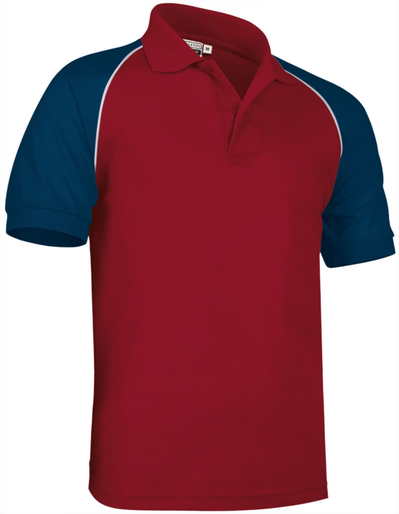 POVARGCRM Κοντομάνικο Polo Shirt VENUR - Lotto Κόκκινο-Orion Μπλε σκούρο Μπλε-Λευκό