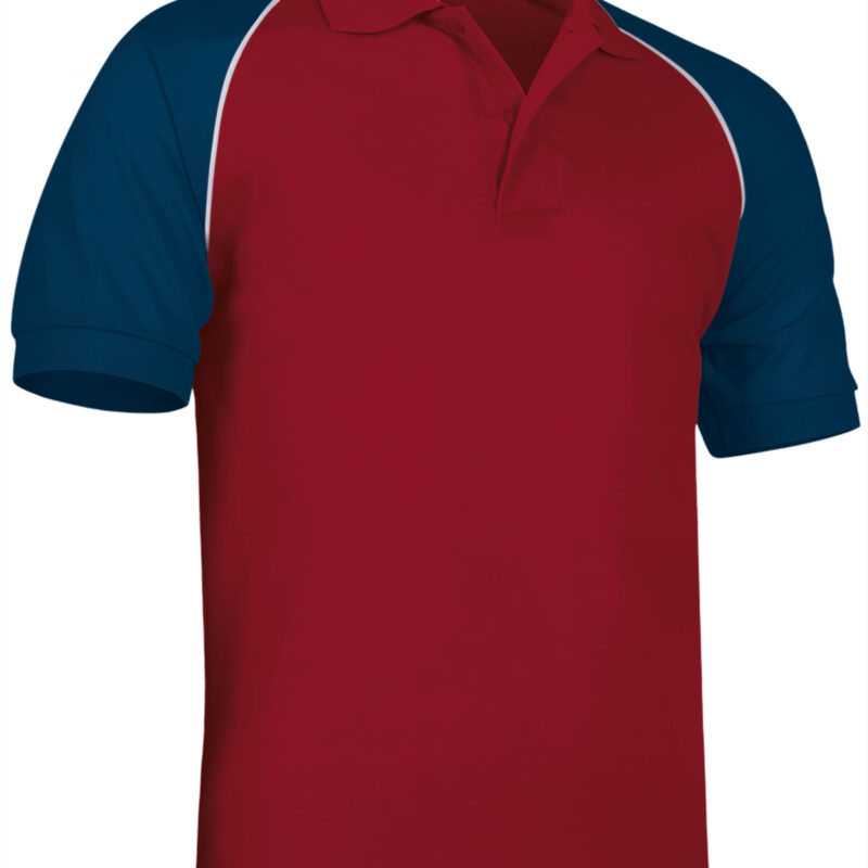 POVARGCRM Κοντομάνικο Polo Shirt VENUR - Lotto Κόκκινο-Orion Μπλε σκούρο Μπλε-Λευκό