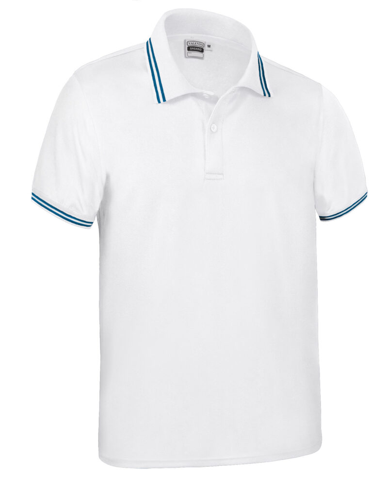Κοντομάνικο Polo Shirt SAGANO - Λευκό-Ρουά Μπλε
