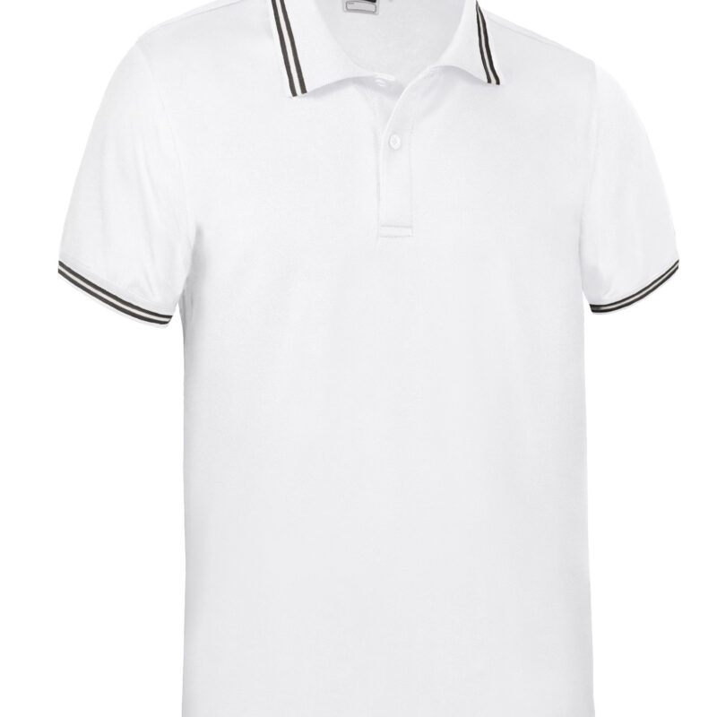 POVASAGBN Κοντομάνικο Polo Shirt SAGANO - Λευκό-Μαύρο