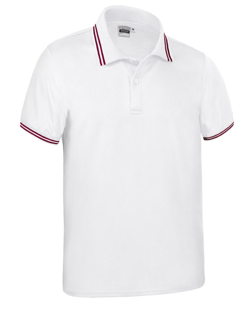 POVASAGBR Κοντομάνικο Polo Shirt SAGANO - Λευκό-Lotto Κόκκινο