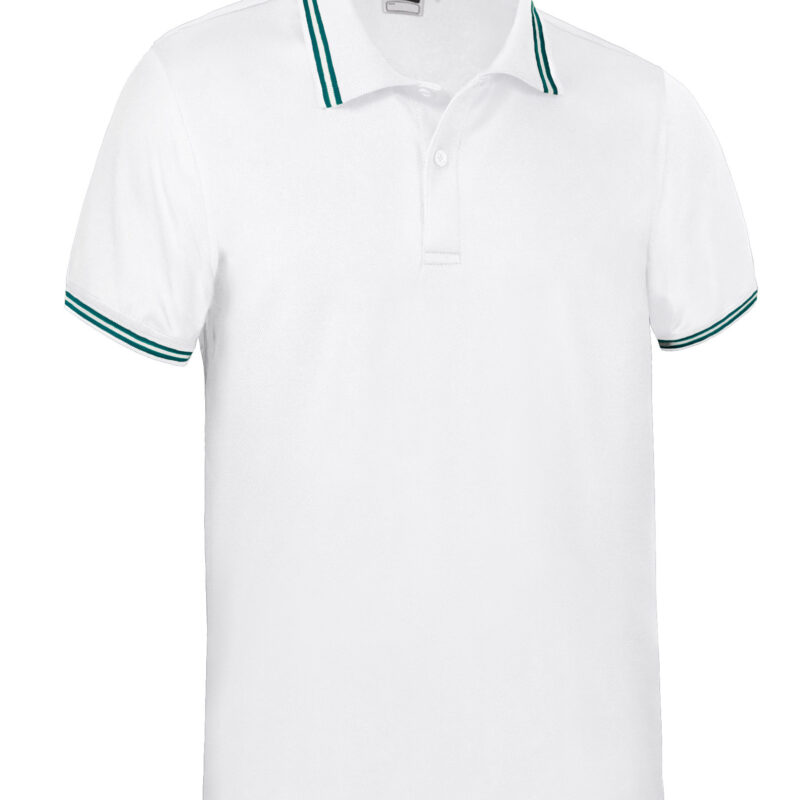 POVASAGBV Κοντομάνικο Polo Shirt SAGANO - Λευκό-Kelly Πράσινο