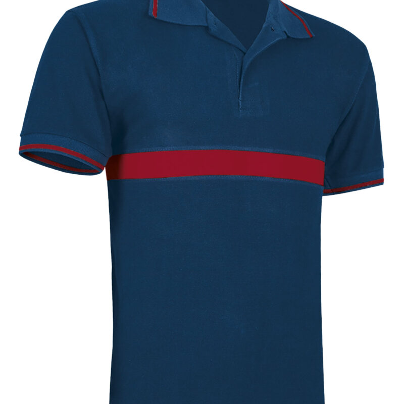 Κοντομάνικο Polo Shirt SERVER - Orion Μπλε σκούρο Μπλε-Lotto Κόκκινο