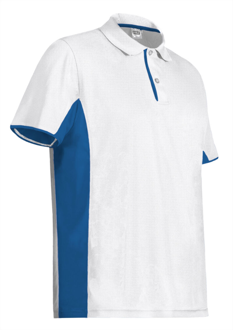 POVASTRBA Κοντομάνικο Polo Shirt STRATEGY - Λευκό-Ρουά Μπλε