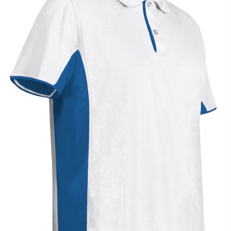 POVASTRBA Κοντομάνικο Polo Shirt STRATEGY - Λευκό-Ρουά Μπλε