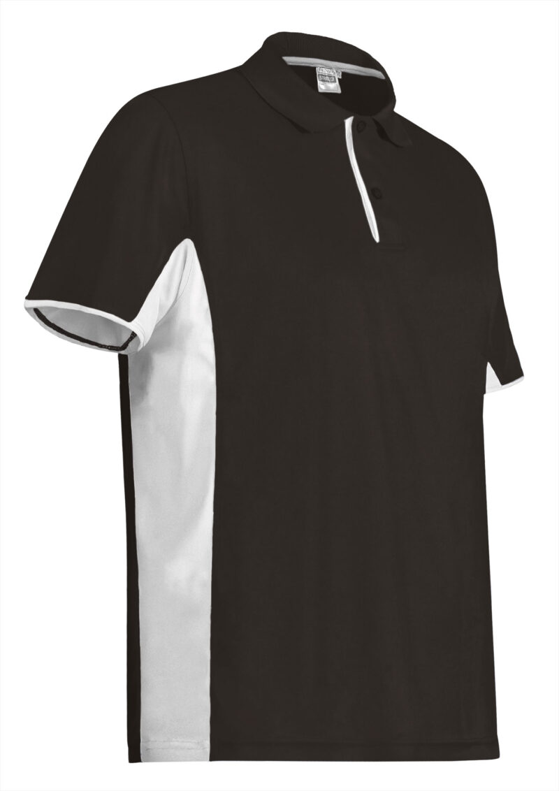 Κοντομάνικο Polo Shirt STRATEGY - Μαύρο-Λευκό