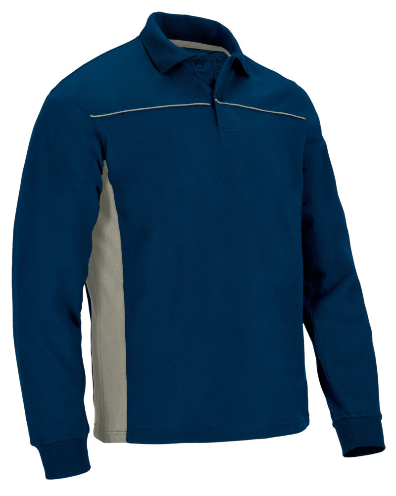 POVATHLMB Μακρυμάνικο Polo Shirt THUNDER - Orion Μπλε σκούρο Μπλε-Άμμος Μπεζ