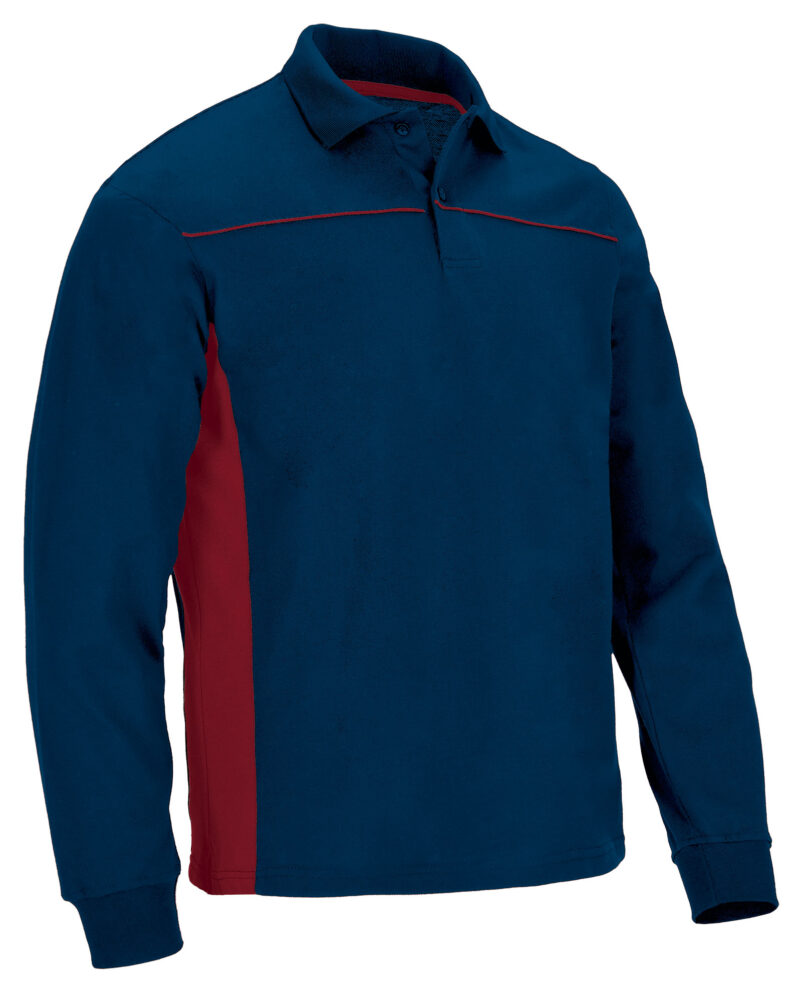Μακρυμάνικο Polo Shirt THUNDER - Orion Μπλε σκούρο Μπλε-Lotto Κόκκινο
