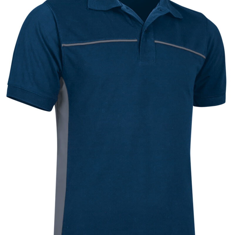 POVATHUMG Κοντομάνικο Polo Shirt THUNDER - Orion Μπλε σκούρο Μπλε-Cement Γκρι