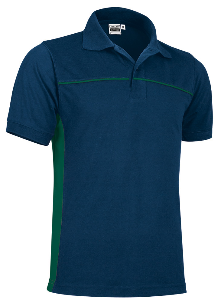 Κοντομάνικο Polo Shirt THUNDER - Orion Μπλε σκούρο Μπλε-Μπουκαλί Πράσινο