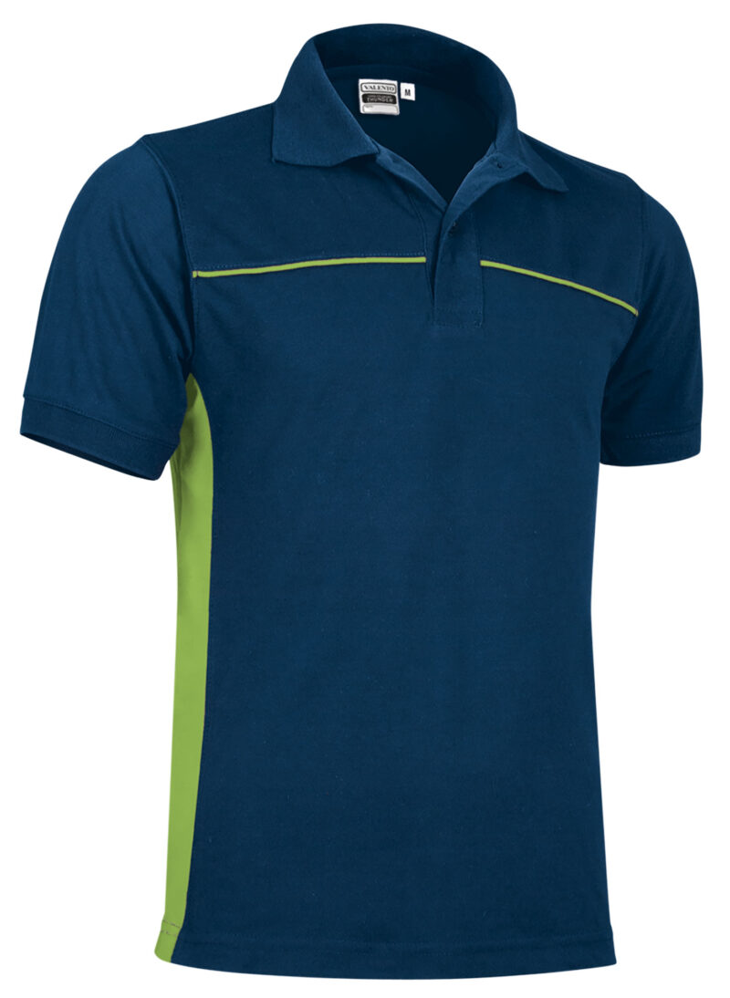 Κοντομάνικο Polo Shirt THUNDER - Orion Μπλε σκούρο Μπλε-Μήλο Πράσινο