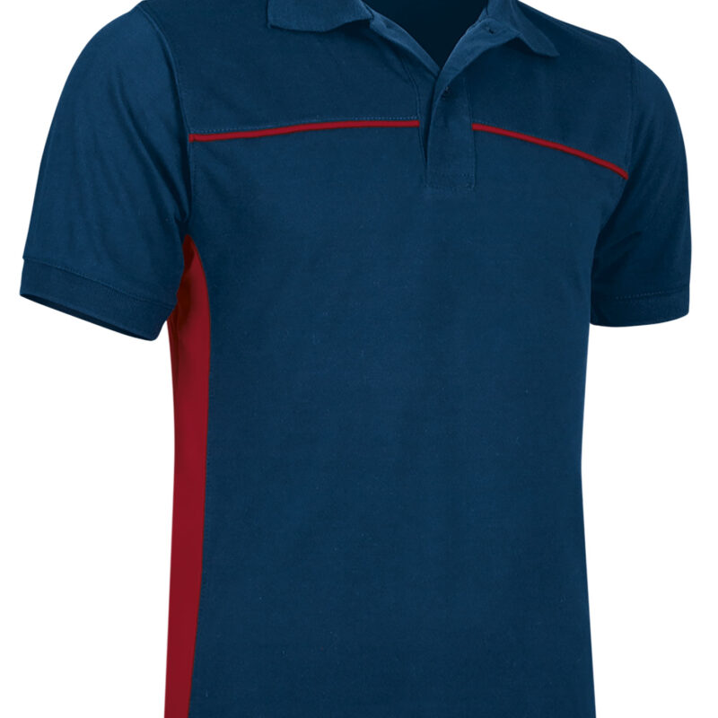 POVATHUMR Κοντομάνικο Polo Shirt THUNDER - Orion Μπλε σκούρο Μπλε-Lotto Κόκκινο