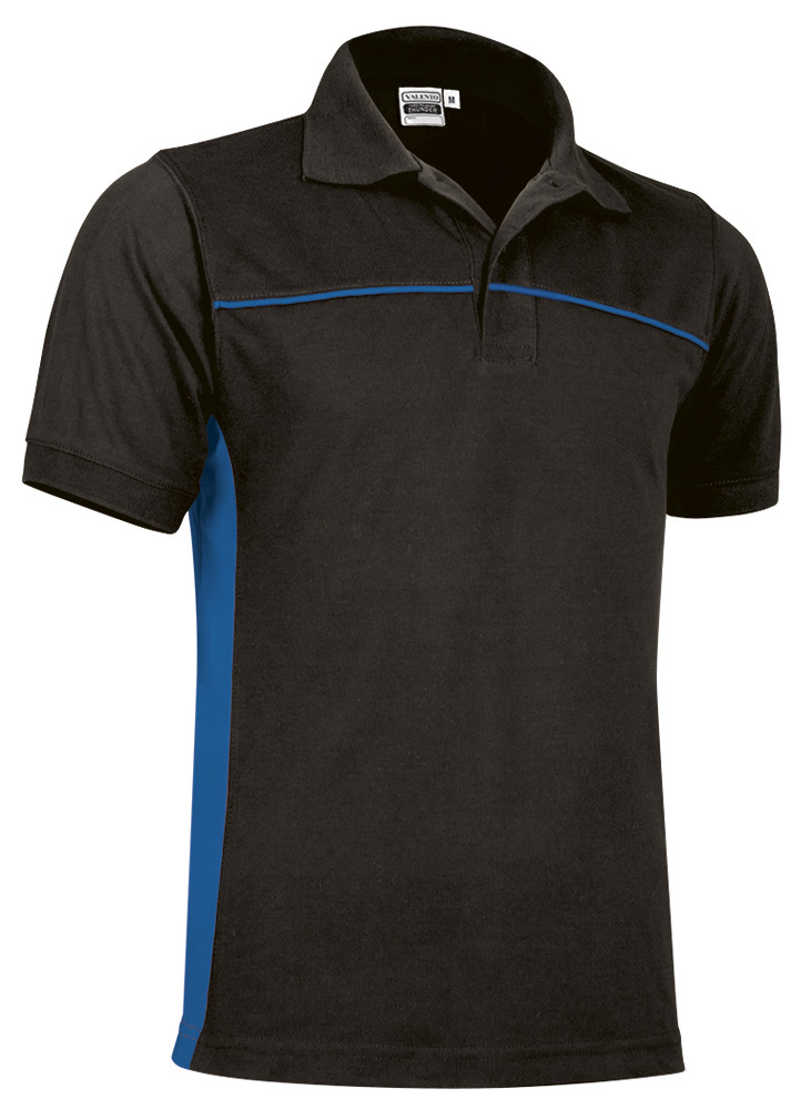 Κοντομάνικο Polo Shirt THUNDER - Μαύρο-Ρουά Μπλε