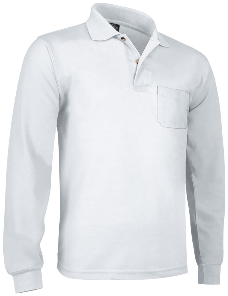 POVATLBBL Μακρυμάνικο Polo Shirt BREDA - Λευκό