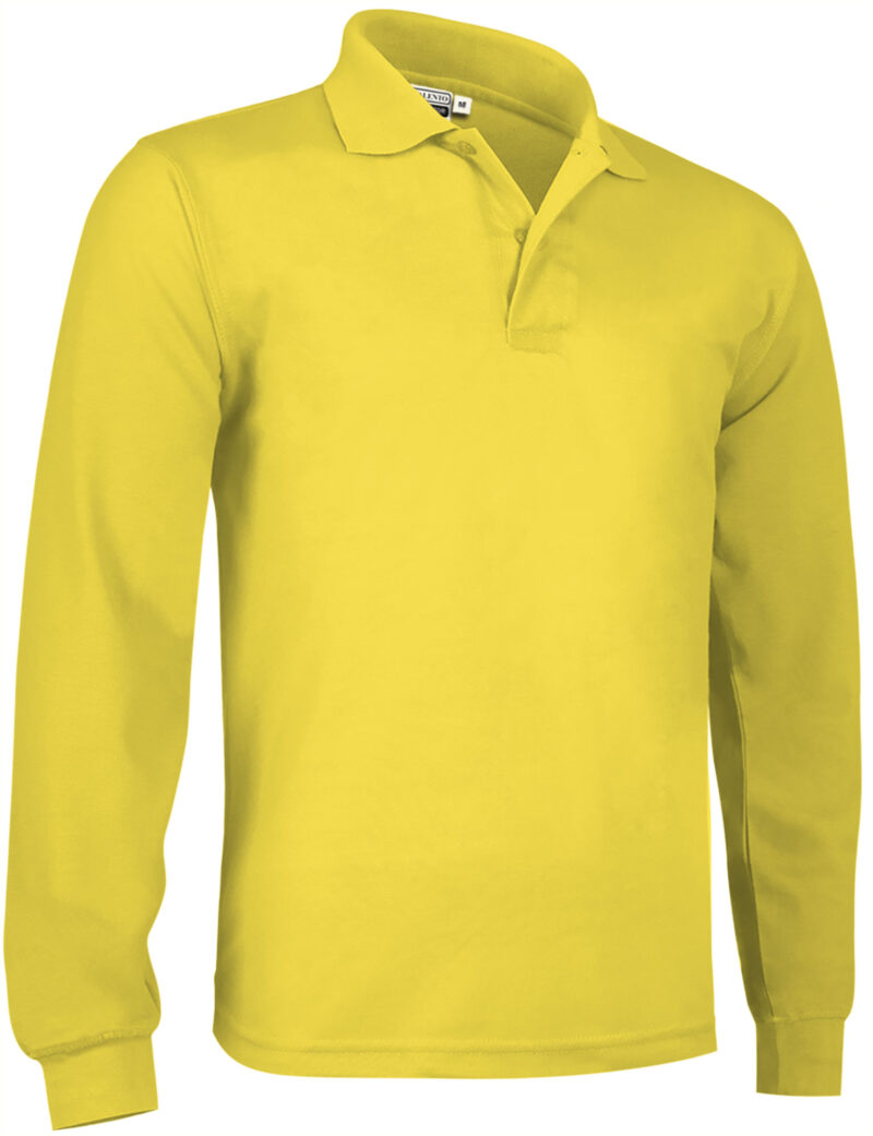 POVATOLAM Μακρυμάνικο Polo Shirt PREDATOR - Κίτρινο λεμονί