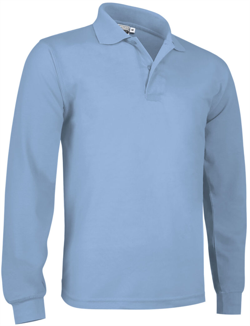 POVATOLCL Μακρυμάνικο Polo Shirt PREDATOR - Γαλάζιο