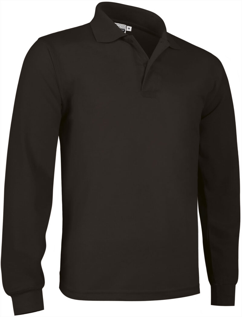 POVATOLNG Μακρυμάνικο Polo Shirt PREDATOR - Μαύρο