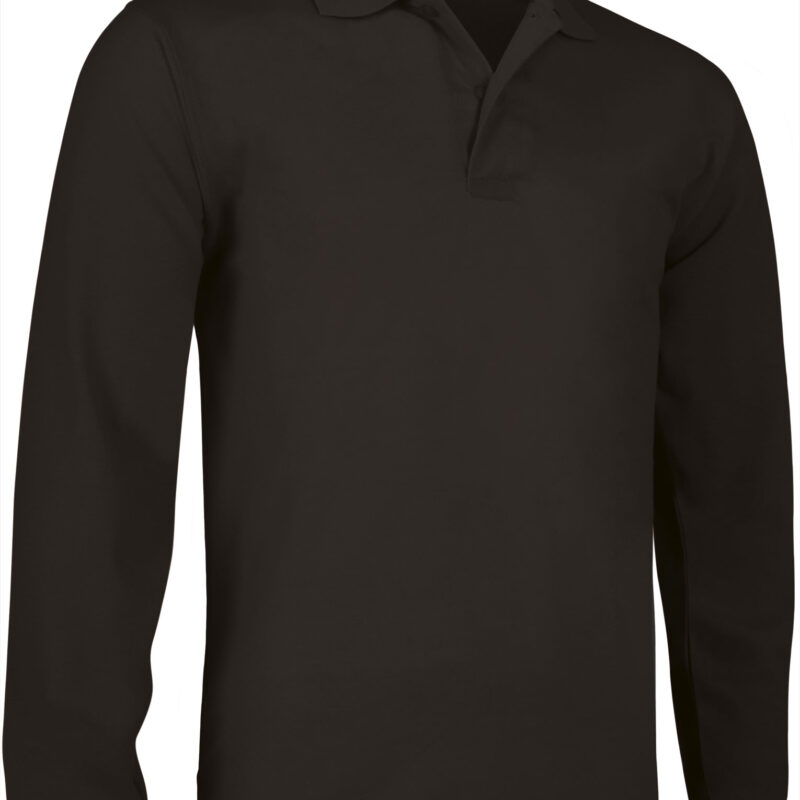 POVATOLNG Μακρυμάνικο Polo Shirt PREDATOR - Μαύρο