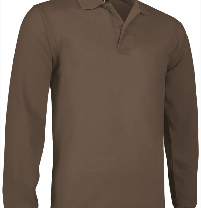 POVATOLPD Μακρυμάνικο Polo Shirt PREDATOR - Καφέ σοκολατί