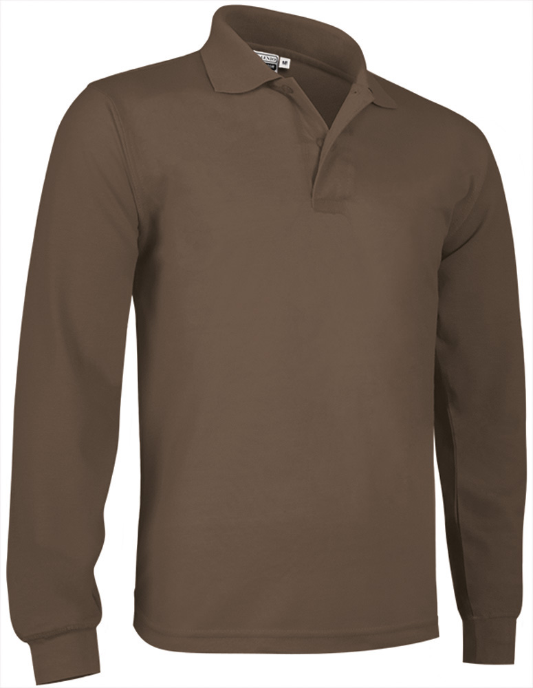 POVATOLPD Μακρυμάνικο Polo Shirt PREDATOR - Καφέ σοκολατί