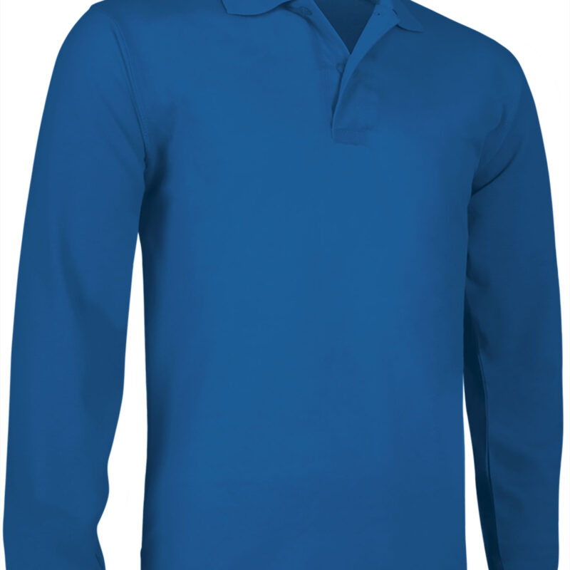 POVATOLRY Μακρυμάνικο Polo Shirt PREDATOR - Μπλε ρουά