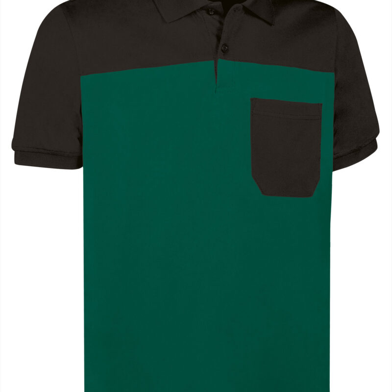 POVATYPBN Κοντομάνικο Polo Shirt TYPHOON - Μπουκαλί Πράσινο-Μαύρο