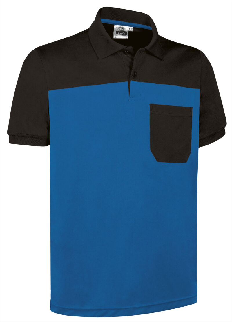 POVATYPYN Κοντομάνικο Polo Shirt TYPHOON - Ρουά Μπλε-Μαύρο