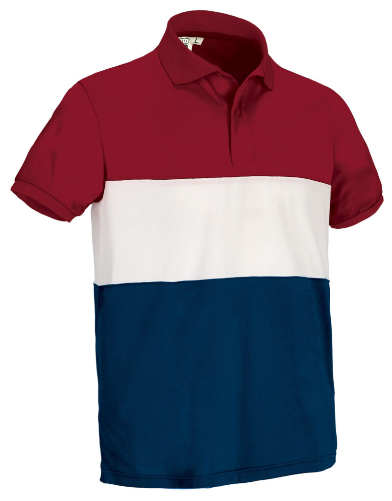 POVAVARRB Κοντομάνικο Polo Shirt VARSITY - Lotto Κόκκινο-Λευκό-Orion Μπλε σκούρο Μπλε