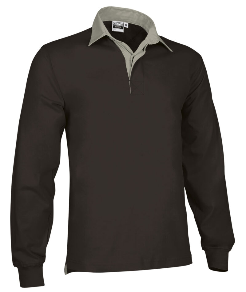RGVAHMLNG Rugby Polo Shirt SCRUM - Μαύρο