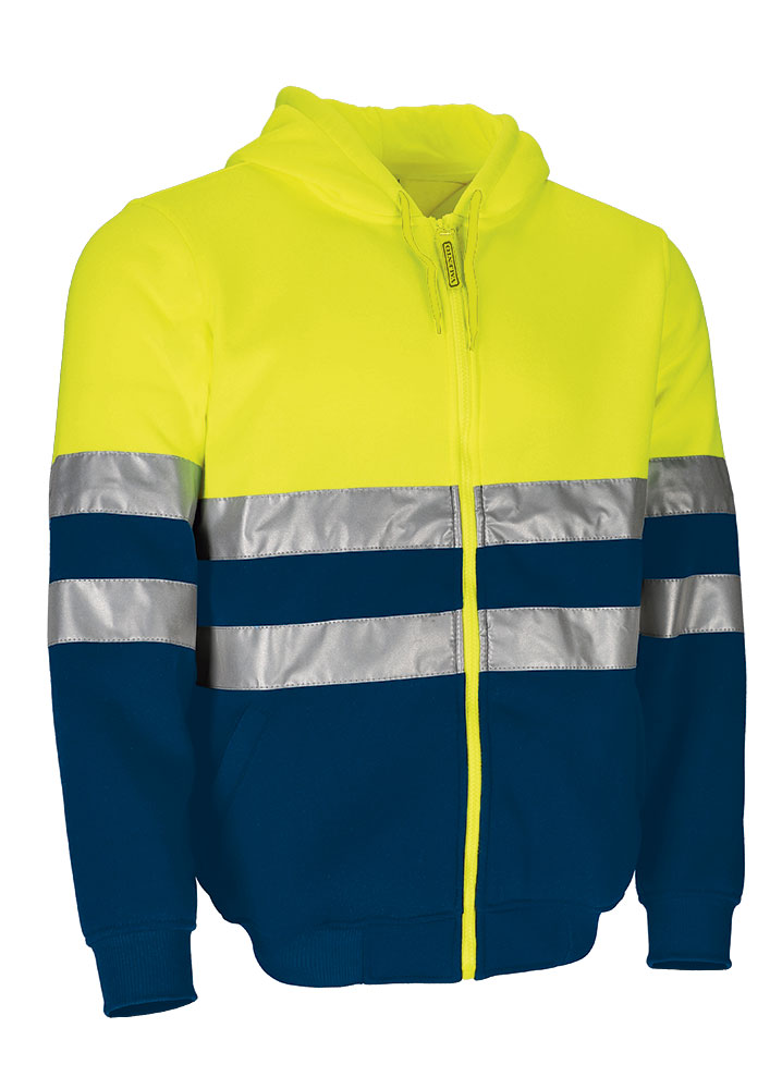 Υψηλής ορατότητας Sweatshirt BRANTFORD - Fluo Κίτρινο-Orion Μπλε σκούρο Μπλε