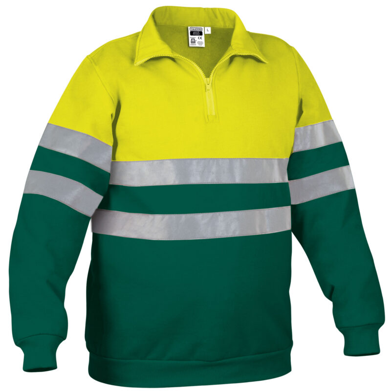 SUVAROAAB Υψηλής ορατότητας Sweatshirt ROAD - Fluo Κίτρινο-Πράσινο Μπουκαλί