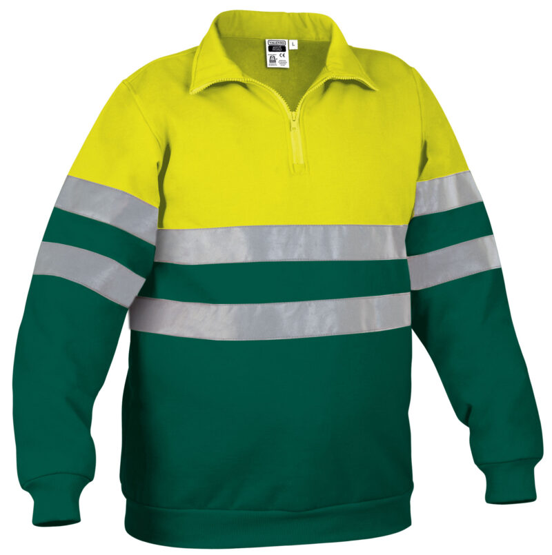 Υψηλής ορατότητας Sweatshirt ROAD - Fluo Κίτρινο-Πράσινο Μπουκαλί