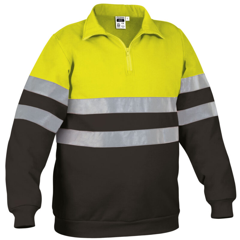 SUVAROAAN Υψηλής ορατότητας Sweatshirt ROAD - Fluo Κίτρινο-Μαύρο