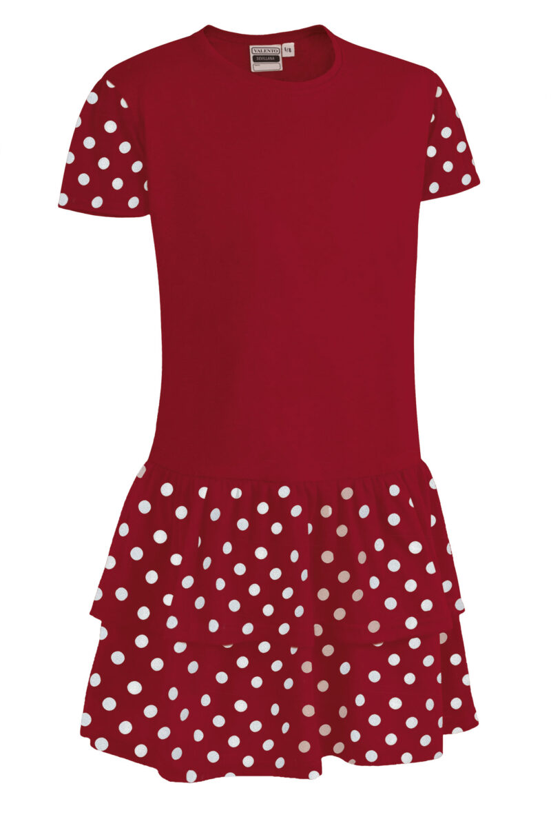 VEVASEVRB Παιδικό dress SEVILLANA - Lotto Κόκκινο-Λευκό