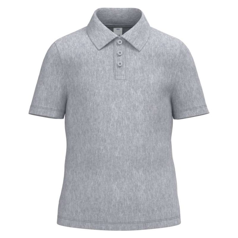 ib297-ideal_oxford_grey-a1 iDeal Basic Παιδικό POLO SHIRT PIQUE - Ideal Oxford Grey