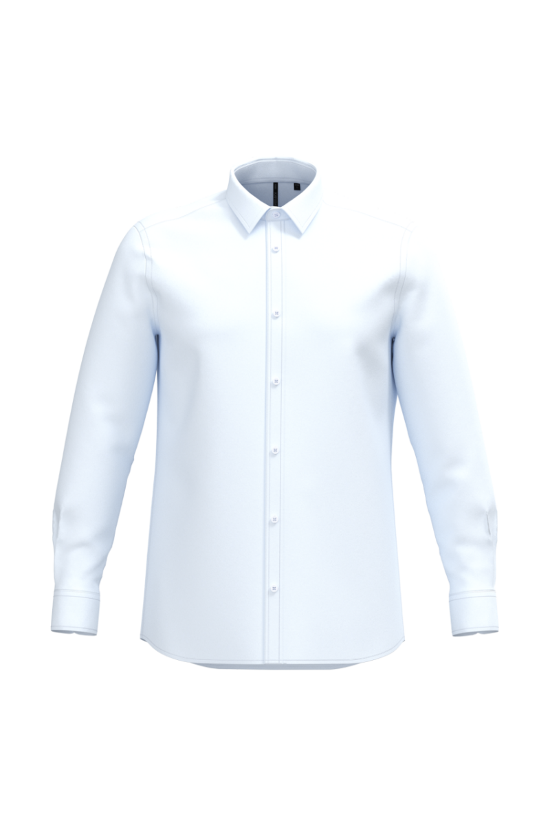 Kariban Ανδρικό Πουκάμισο POPLIN EASY CARE από POLYCOTTON - Λευκό