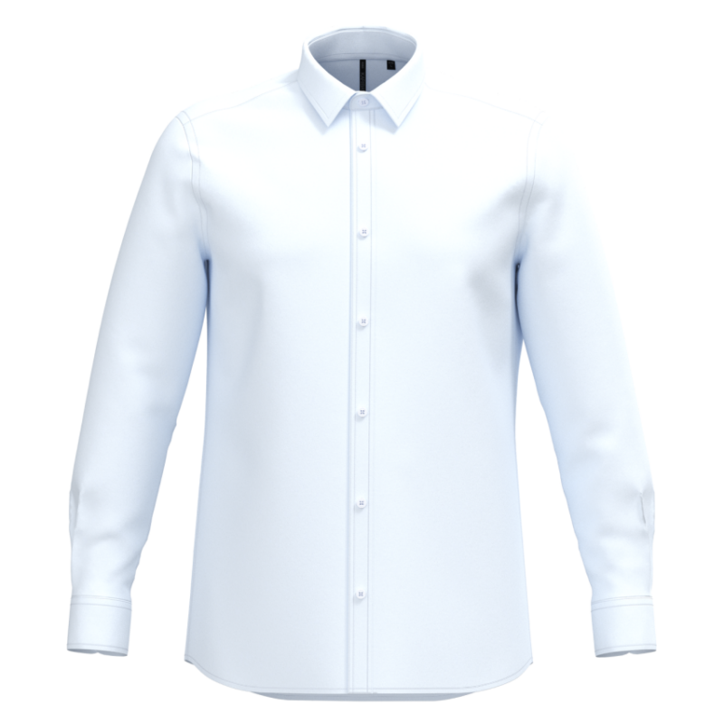 ka583-white-a1 Kariban Ανδρικό Πουκάμισο POPLIN EASY CARE από POLYCOTTON - Λευκό